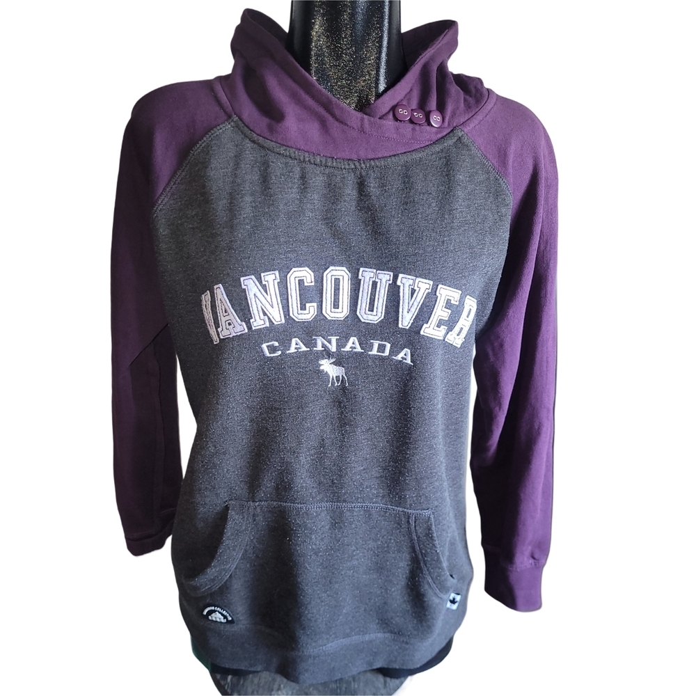 Canadian Collective Purple and Gray Hoodie L